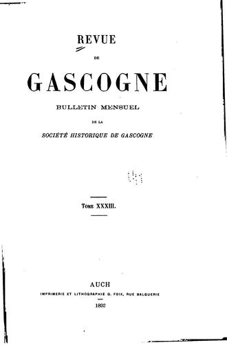 Revue de Gascogne
