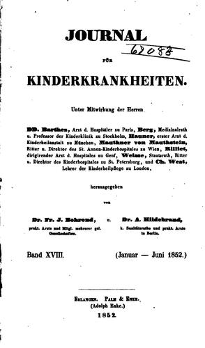 Journal für Kinderkrankheiten
