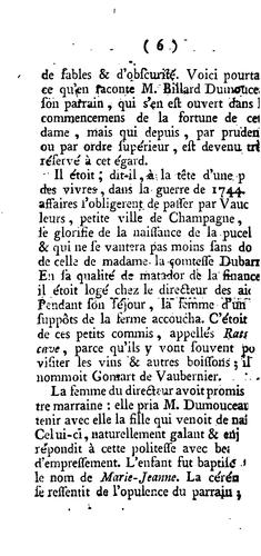 Anecdotes sur M. [sic] la comtesse du Barri