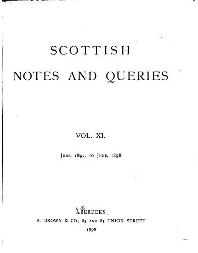 Scottish Notes and Queries