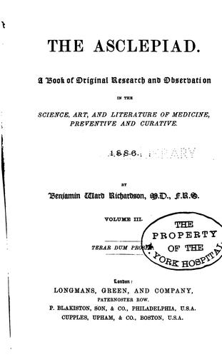 The Asclepiad. v. 11, 1894-1895