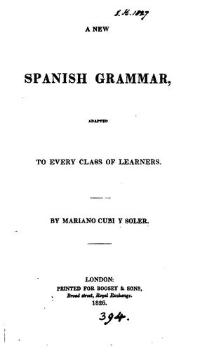 A new Spanish grammar
