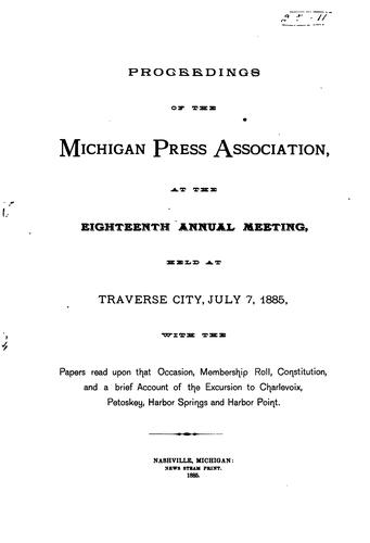 Proceedings of Annual Meetings