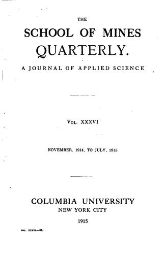 The School of Mines Quarterly