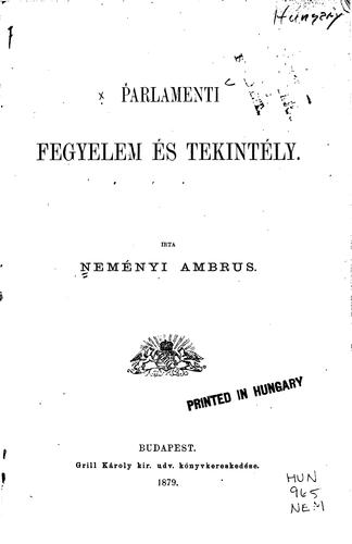 Parlamenti fegyelem és tekintély