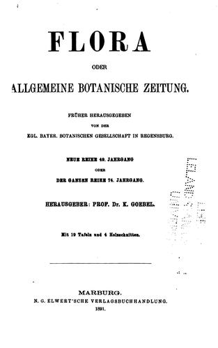 Flora, oder allgemeine botanische Zeitung