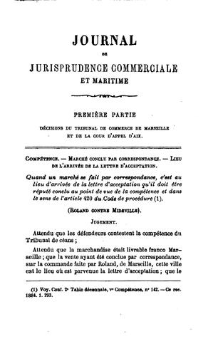 Journal de jurisprudence commerciale et maritime