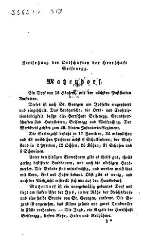 Darstellung des Erzherzogthums Oesterreich unter der Ens: Durch umfassende ...