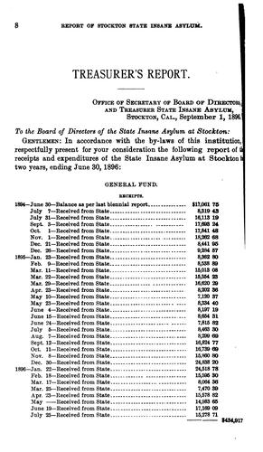Report (Stockton State Hospital (Calif.)). 1877