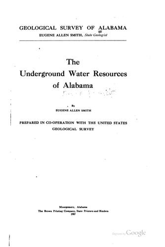 Monograph - Geological Survey of Alabama