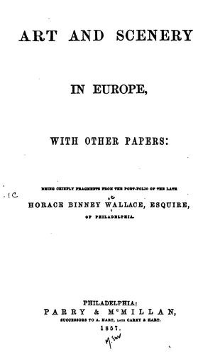 Art and Scenery in Europe, with Other Papers