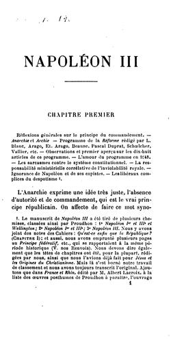 Napoléon III: manuscrits inédits
