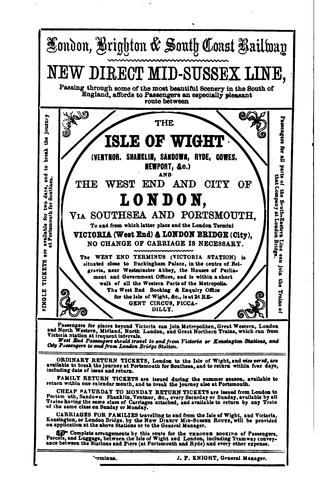 Black's Picturesque Guide to the Isle of Wight