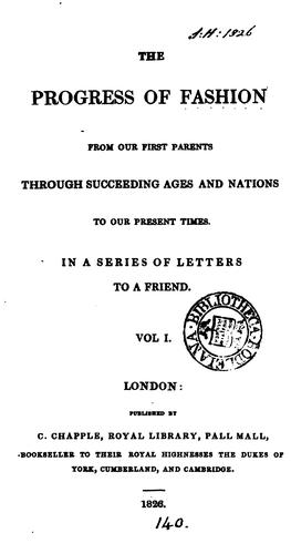 The progress of fashion, a series of letters to a friend