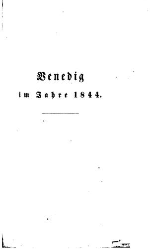 Venedig im Jahre 1844