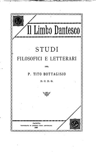 Il Limbo dantesco: studi filosofici e letterari
