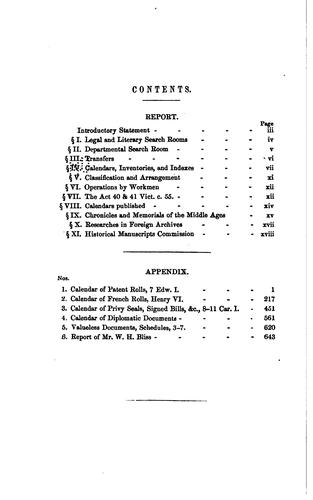 Annual Report of the Deputy Keeper of the Public Records