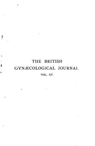 The British Gynaecological Journal