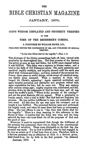 The Bible Christian magazine for the year 1870
