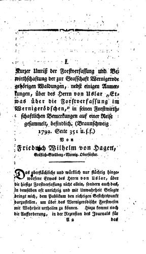 Journal für das Forst- und Jagdwesen