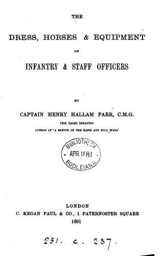 The dress, horses & equipment of infantry & staff officers