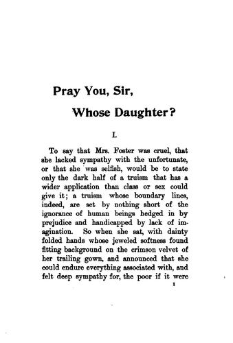 Pray You, Sir, Whose Daughter?