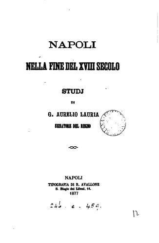Napoli nella fine del xvii. secolo