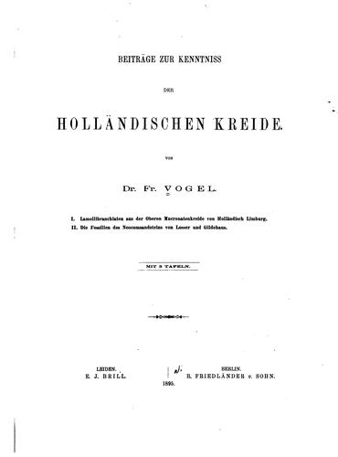 Beiträge zur Kenntniss der holländischen Kreide