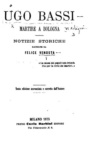 Ugo Bassi martire a Bologna: notizie storiche