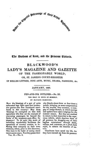 Blackwood's Lady's Magazine and Gazette of the Fashionable World, Or, St ...