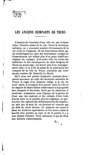 Mémoires de la Société archéologique de Touraine