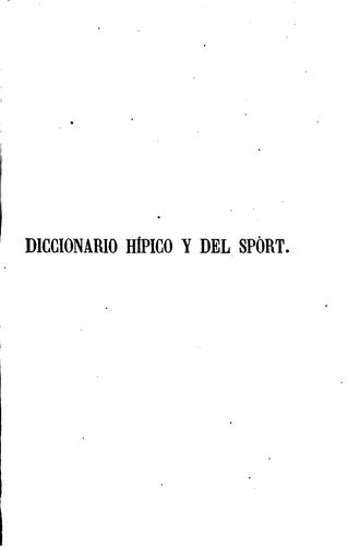 Diccionario Hípico y del Sport