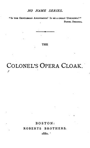 The Colonel's Opera Cloak