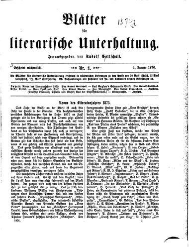 Blätter für literarische Unterhaltung