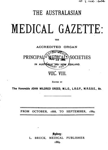 The Australasian Medical Gazette