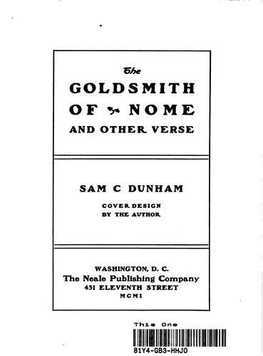 The Goldsmith of Nome and Other Verse