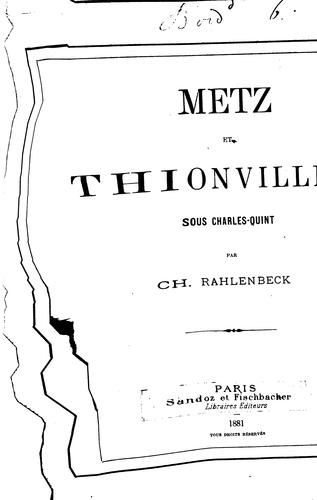 Metz et Thionville sous Charles-quint