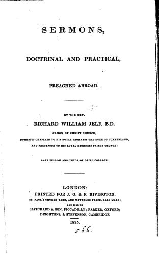Sermons, doctrinal and practical, preached abroad