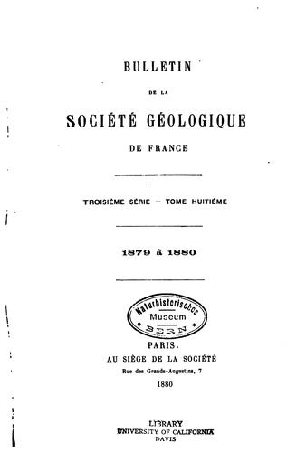 Bulletin / Societe geologique de France