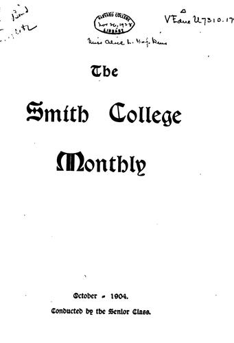 The Smith College Monthly