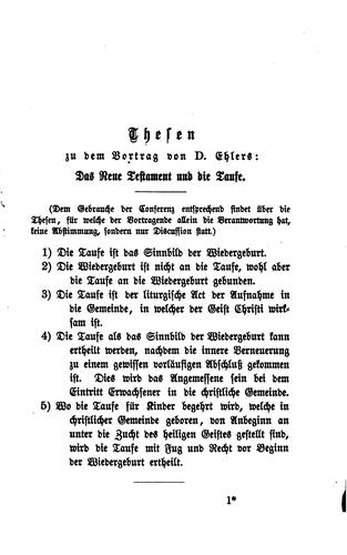 Das neue Testament und die Taufe