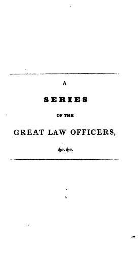 A series of the lords chancellors keepers of the great seal, masters of the rolls [&c].