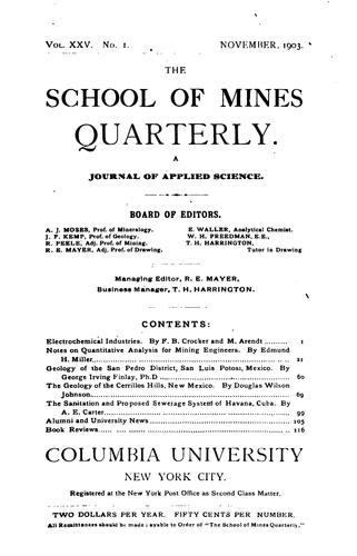 The School of Mines Quarterly