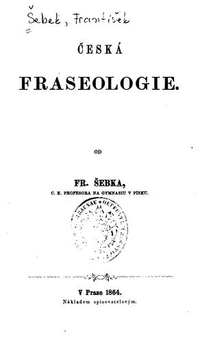 Česká fraseologie