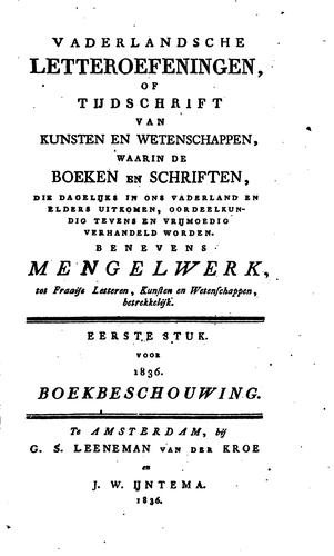 Vaderlandsche letter-oefeningen