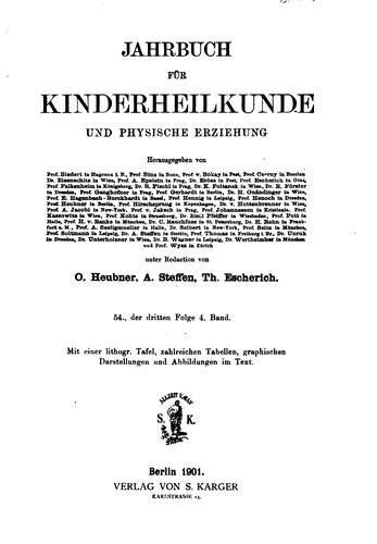 Jahrbuch für Kinderheilkunde und physische Erziehung
