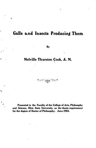 Galls and Insects Producing Them ...