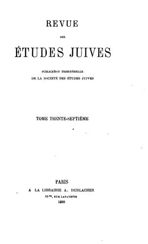 Revue des études juives