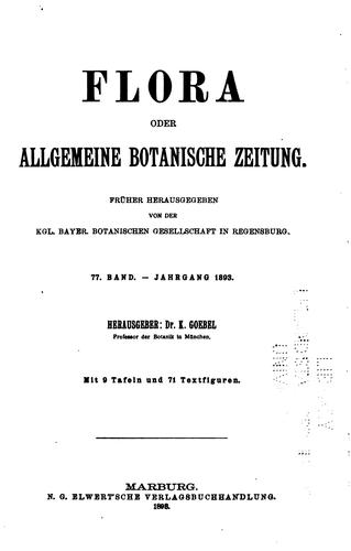 Flora, oder allgemeine botanische Zeitung