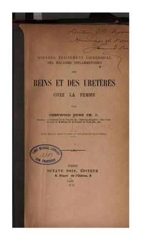 Nouveau traitement chirurgical des maladies inflammatoires des reins et des uretères chez la femme